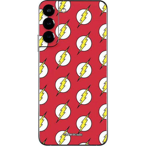 DC Comics The Flash Logo Pattern Galaxy S22 Plus Skin